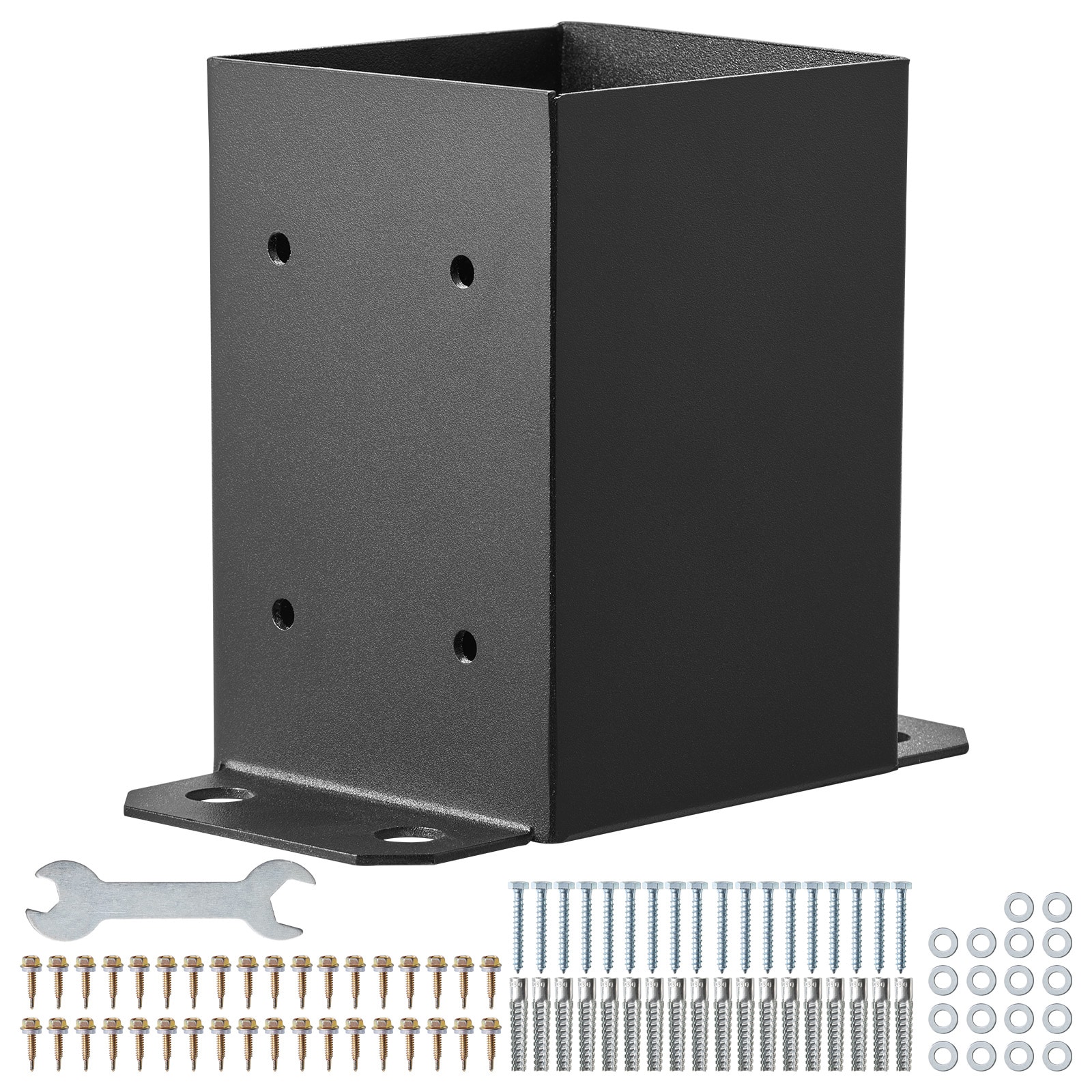 4 Pack 4x4 Post Base Brackets Heavy Duty Wood Post Fence Post Anchor_voghion.com